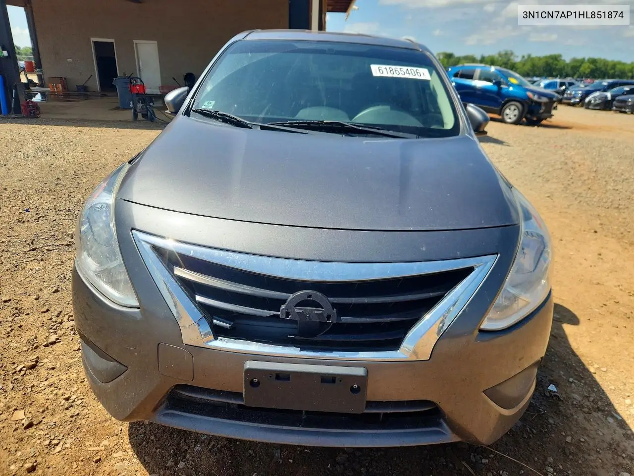 2017 Nissan Versa 1.6 S Plus VIN: 3N1CN7AP1HL851874 Lot: 61865406