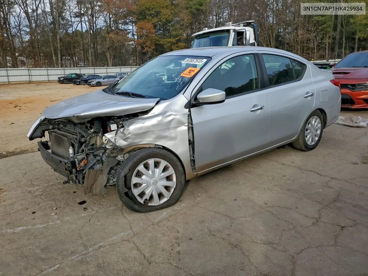 3N1CN7AP1HK429934 2017 Nissan Versa 1.6 Sv