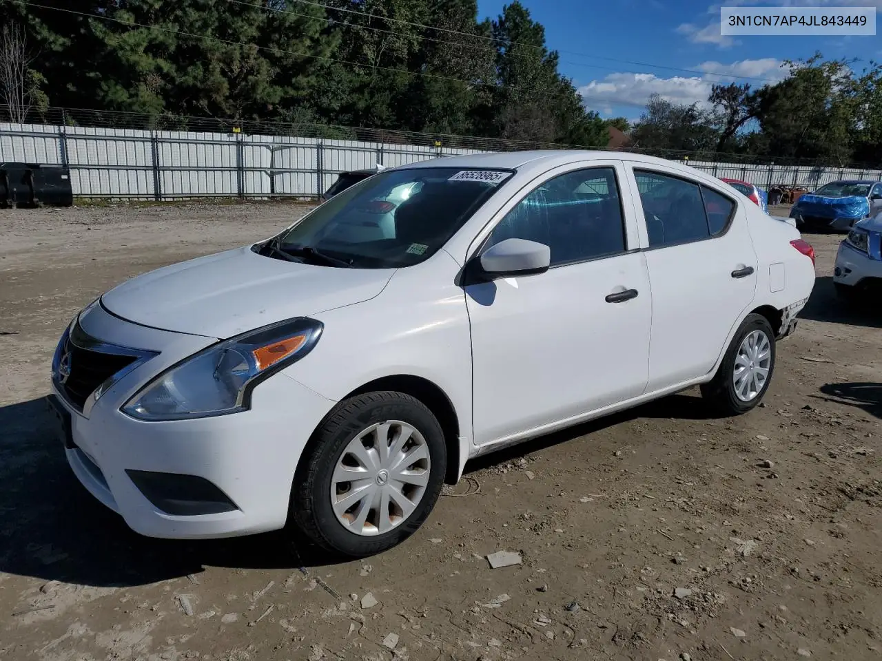 3N1CN7AP4JL843449 2018 Nissan Versa S