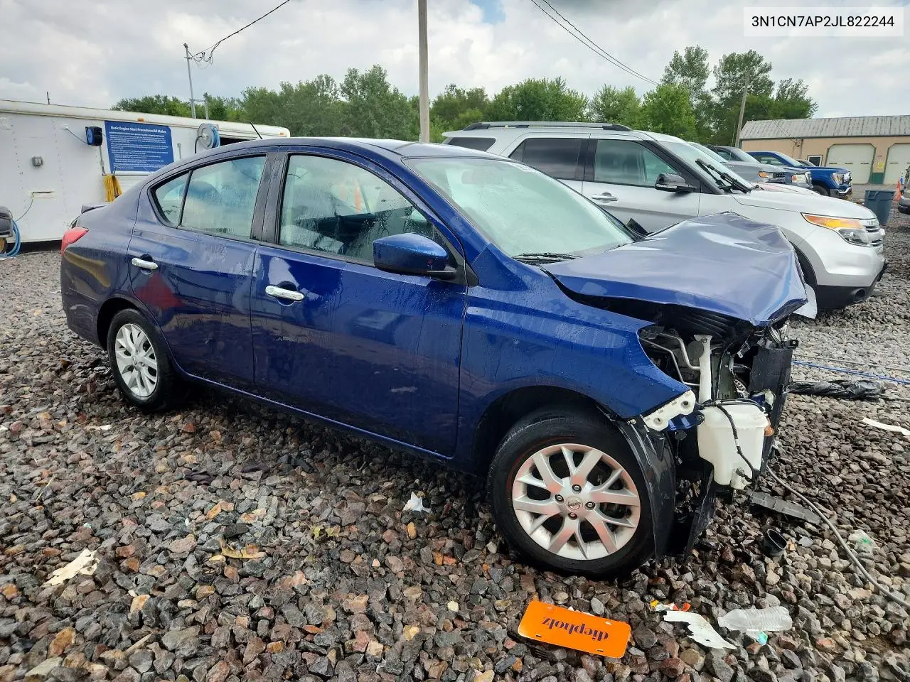 2018 Nissan Versa Sv VIN: 3N1CN7AP2JL822244 Lot: 59828396