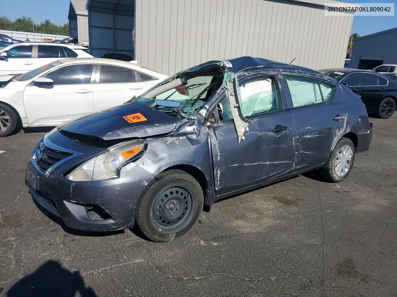 2019 Nissan Versa S VIN: 3N1CN7AP0KL809042 Lot: 60782016