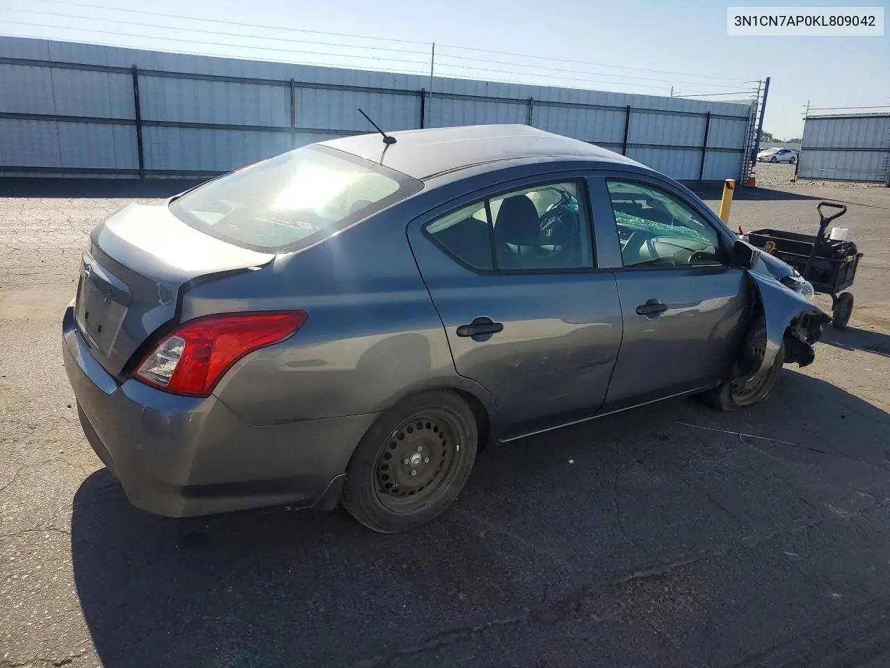 2019 Nissan Versa S VIN: 3N1CN7AP0KL809042 Lot: 60782016
