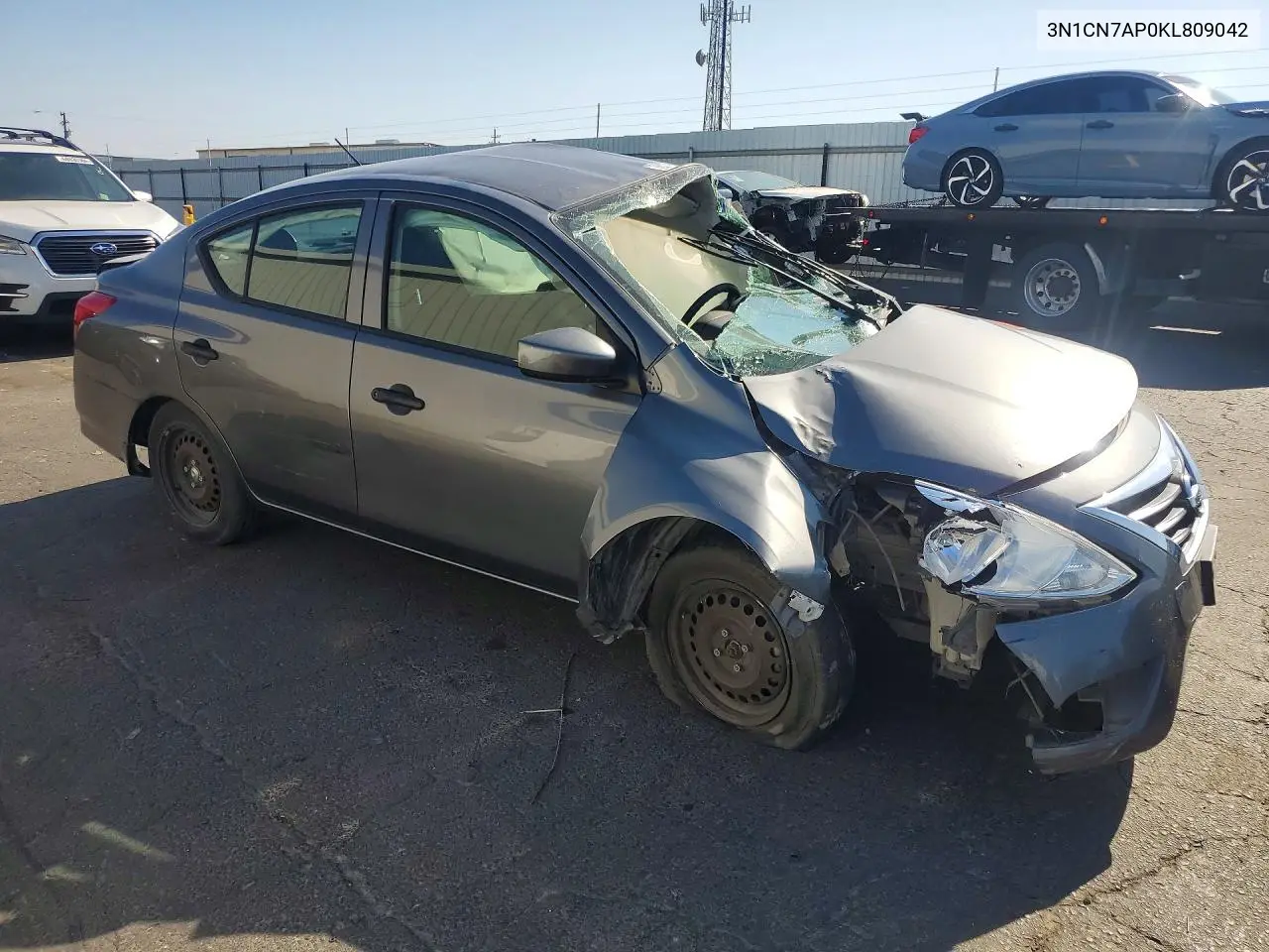 2019 Nissan Versa S VIN: 3N1CN7AP0KL809042 Lot: 60782016