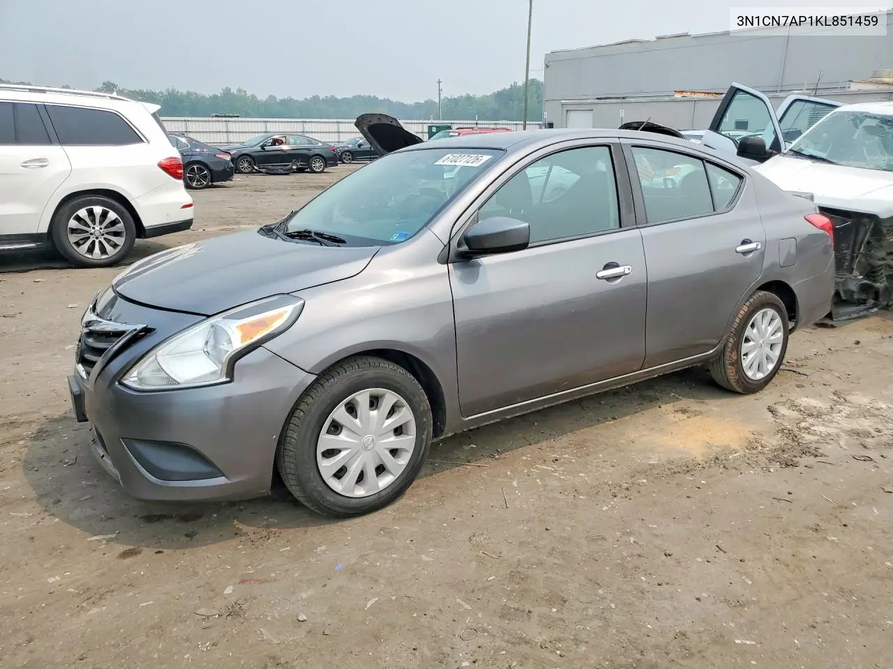 2019 Nissan Versa Sv VIN: 3N1CN7AP1KL851459 Lot: 61027126