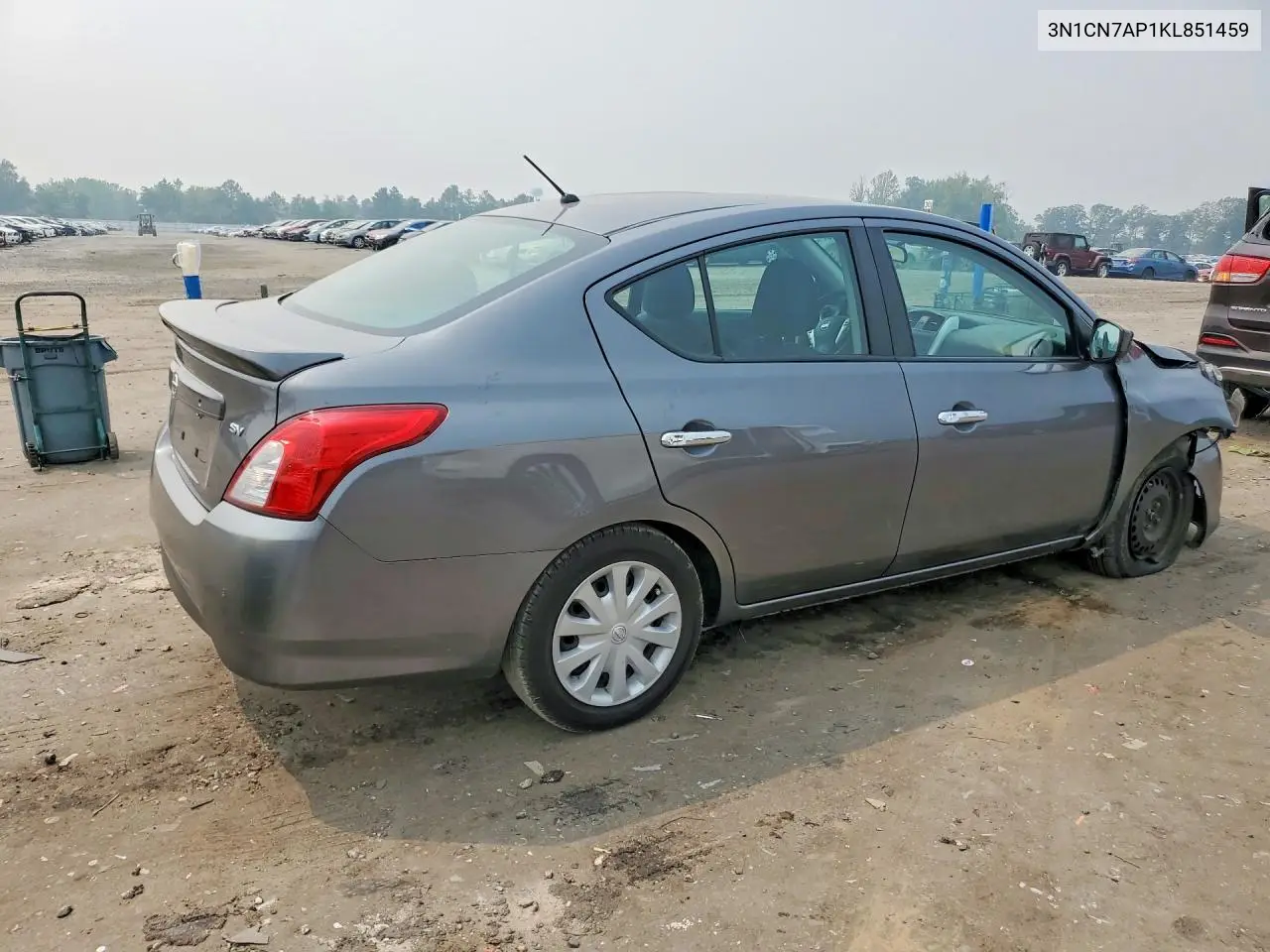 2019 Nissan Versa Sv VIN: 3N1CN7AP1KL851459 Lot: 61027126