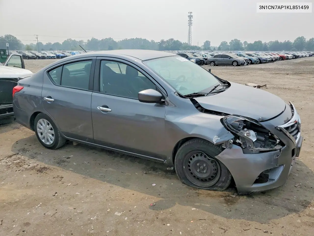 2019 Nissan Versa Sv VIN: 3N1CN7AP1KL851459 Lot: 61027126
