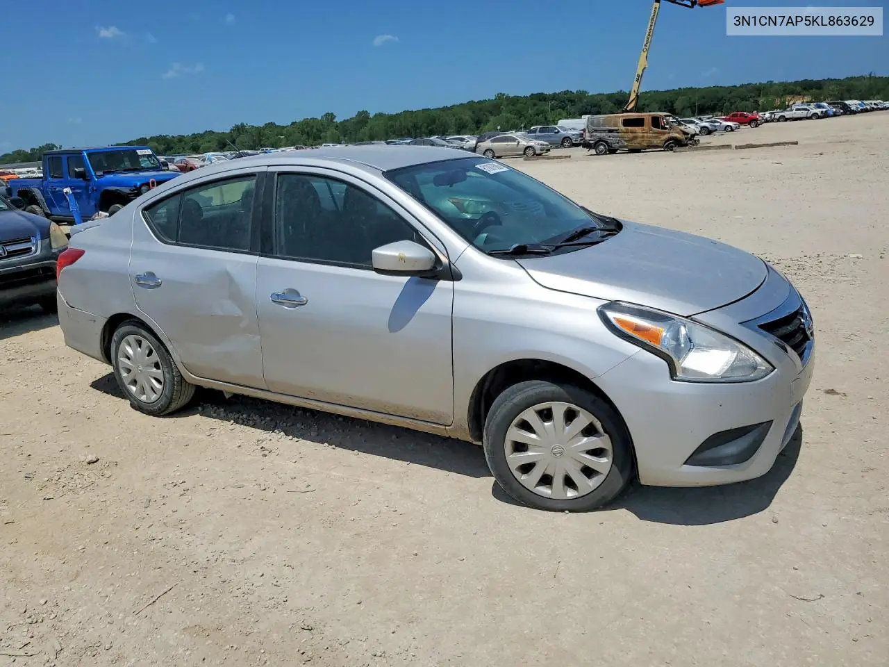 2019 Nissan Versa Sv VIN: 3N1CN7AP5KL863629 Lot: 61067086