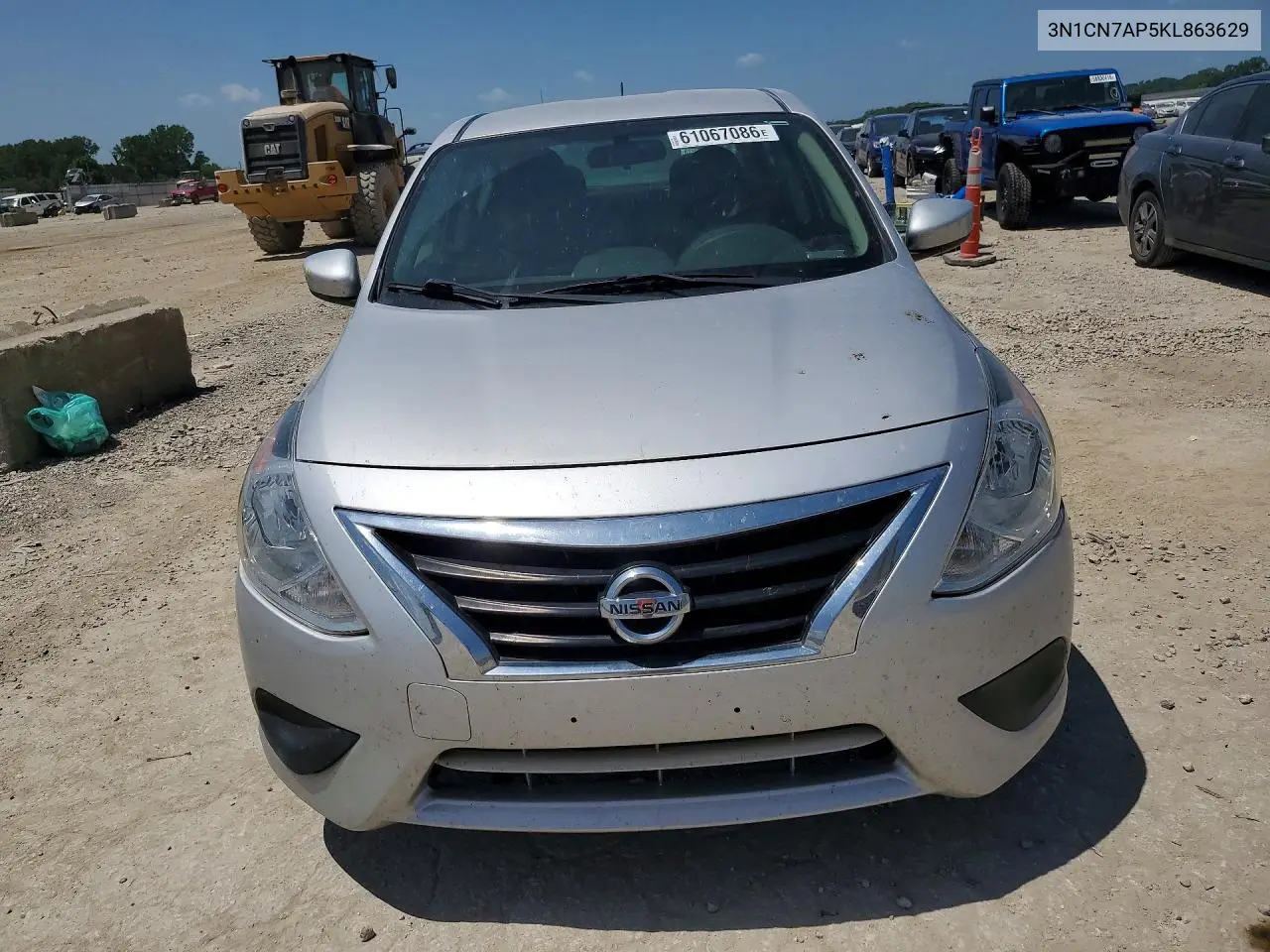 2019 Nissan Versa Sv VIN: 3N1CN7AP5KL863629 Lot: 61067086