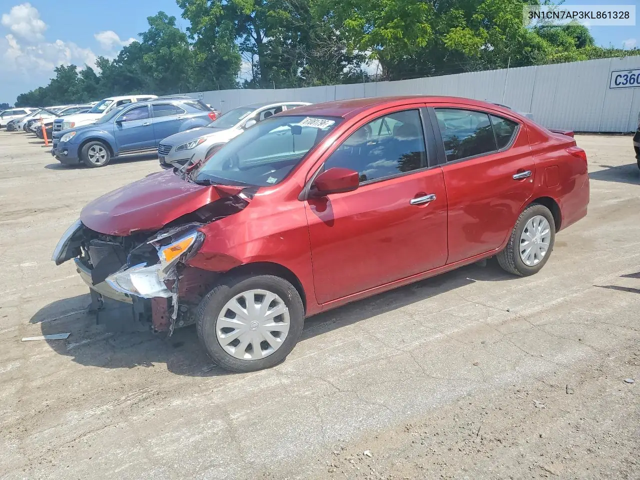 2019 Nissan Versa Sv VIN: 3N1CN7AP3KL861328 Lot: 61081796