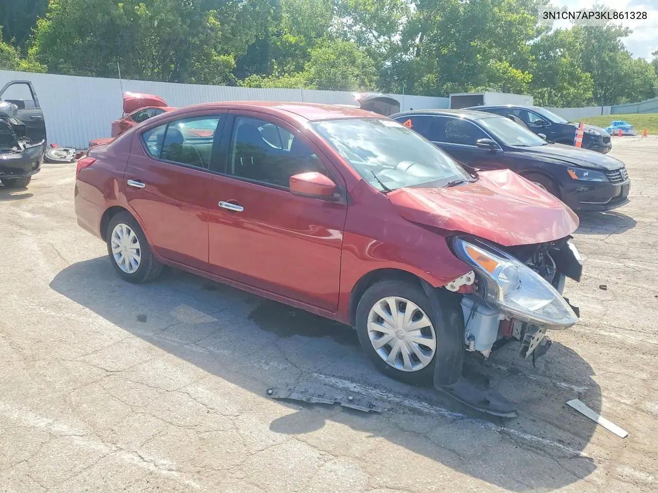 2019 Nissan Versa Sv VIN: 3N1CN7AP3KL861328 Lot: 61081796