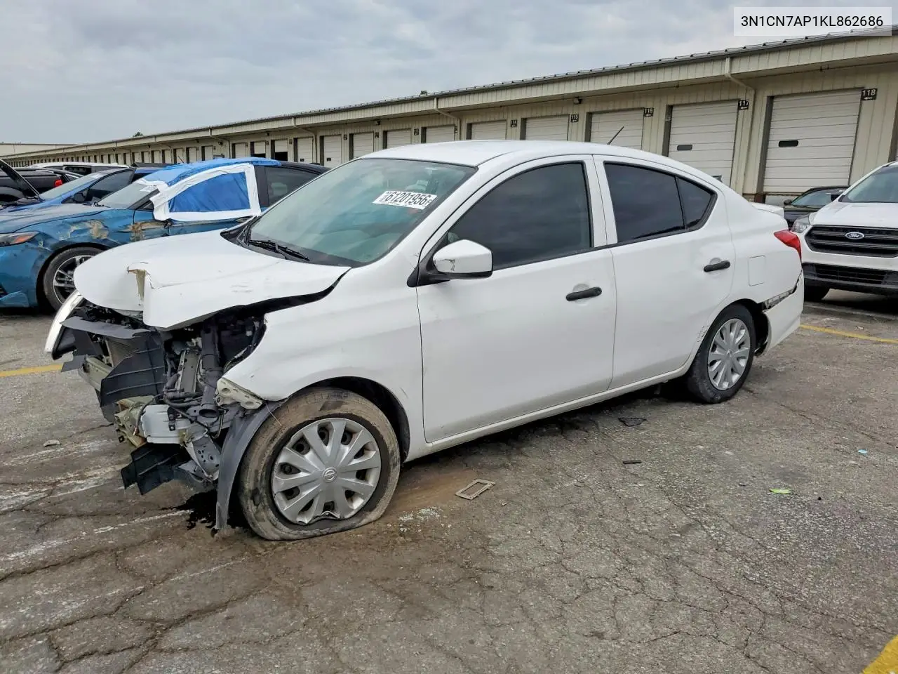 2019 Nissan Versa S Plus VIN: 3N1CN7AP1KL862686 Lot: 61201956