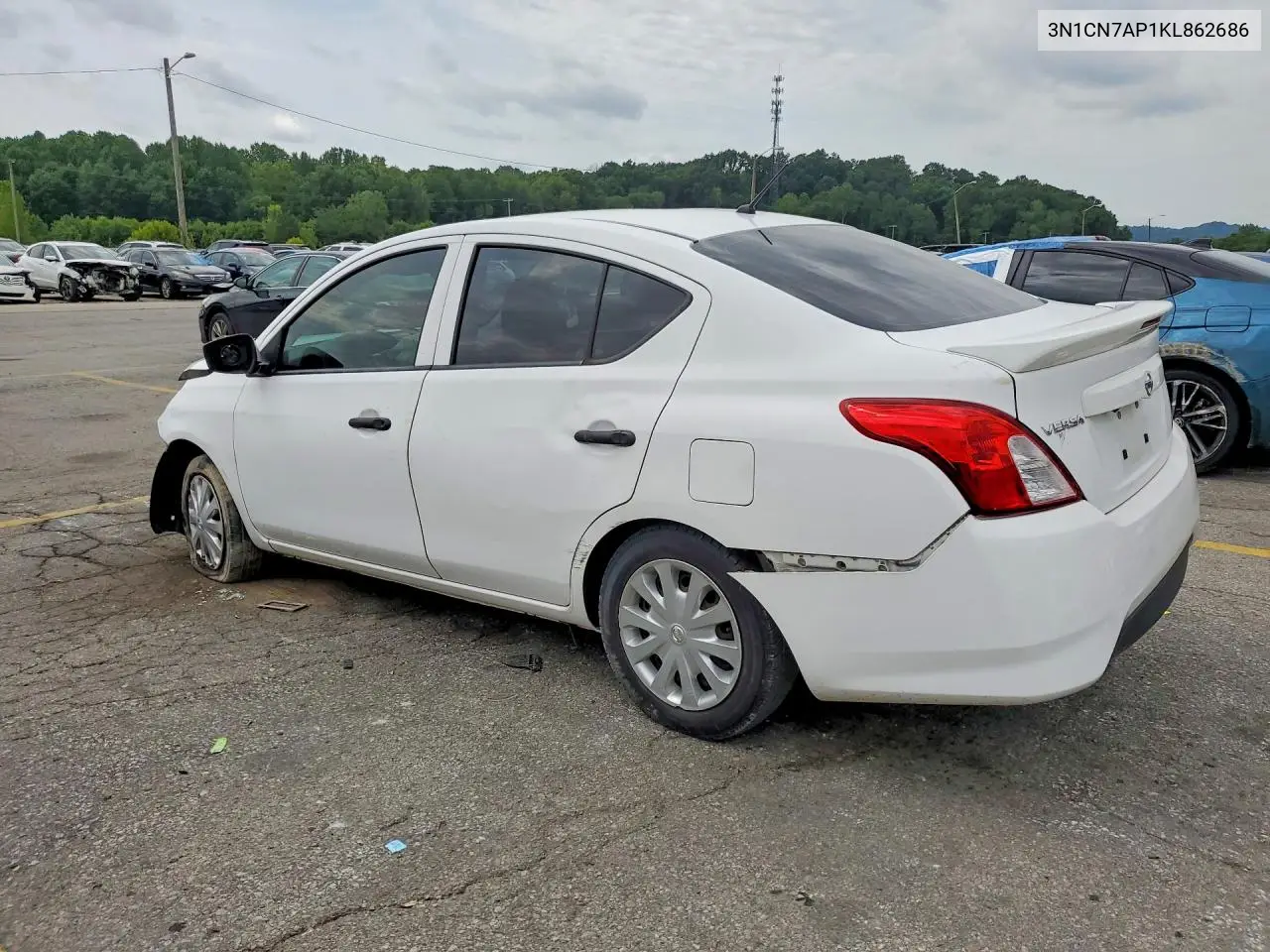 2019 Nissan Versa S Plus VIN: 3N1CN7AP1KL862686 Lot: 61201956