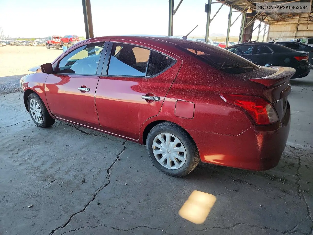2019 Nissan Versa Sv VIN: 3N1CN7AP2KL863684 Lot: 61244176