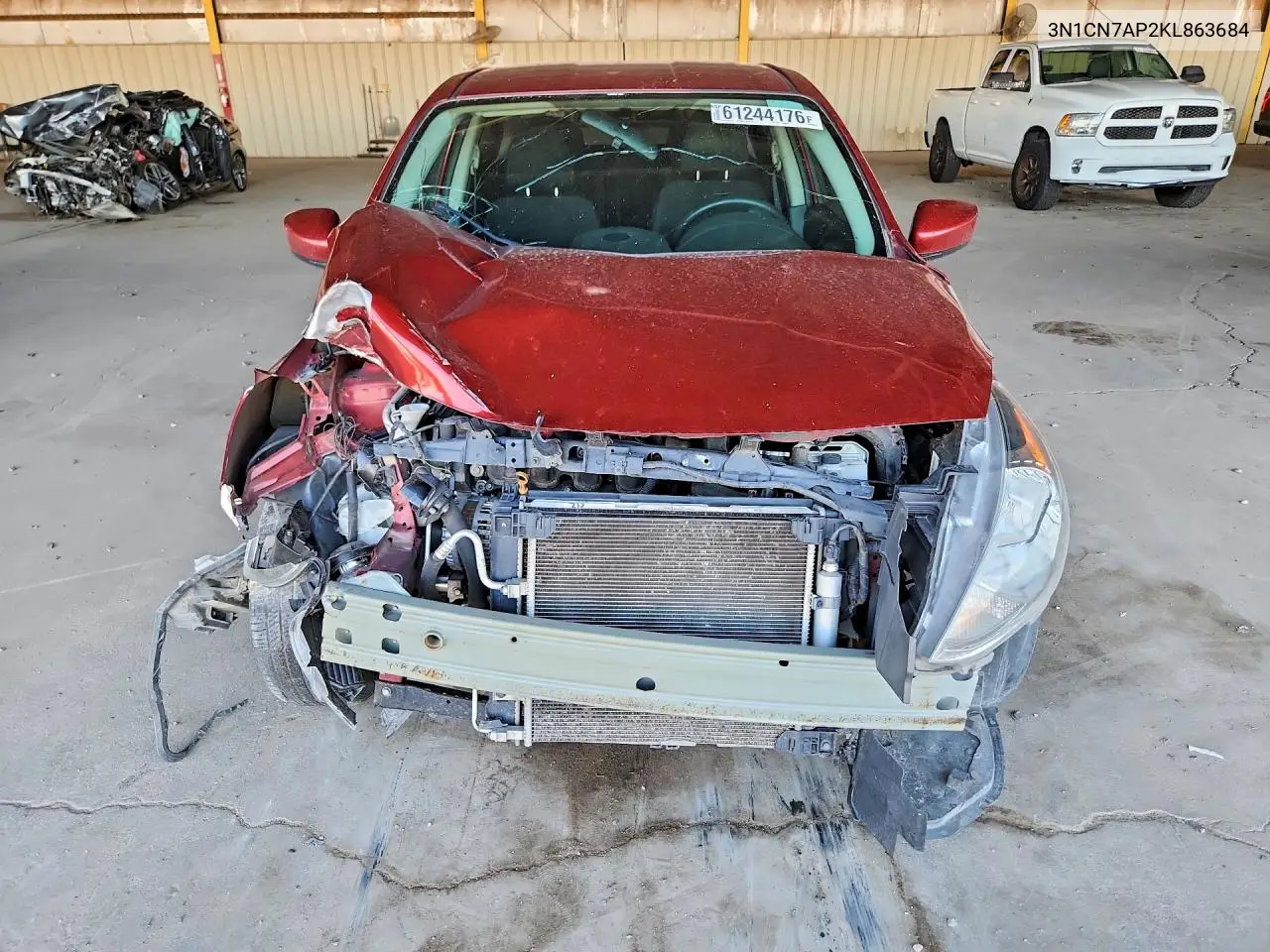 2019 Nissan Versa Sv VIN: 3N1CN7AP2KL863684 Lot: 61244176