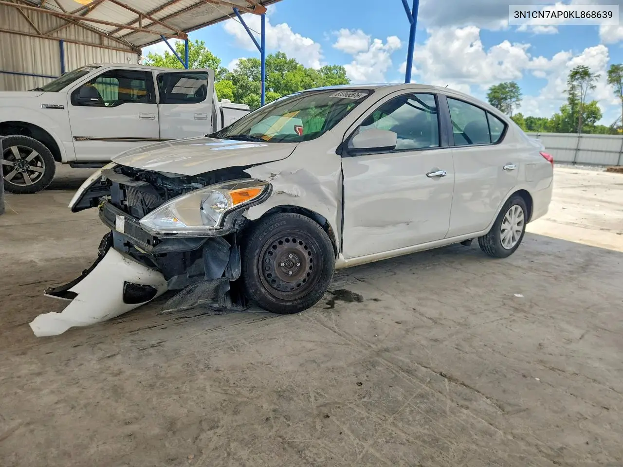 2019 Nissan Versa Sv VIN: 3N1CN7AP0KL868639 Lot: 61265526