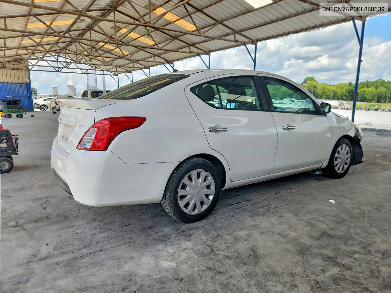 2019 Nissan Versa Sv VIN: 3N1CN7AP0KL868639 Lot: 61265526