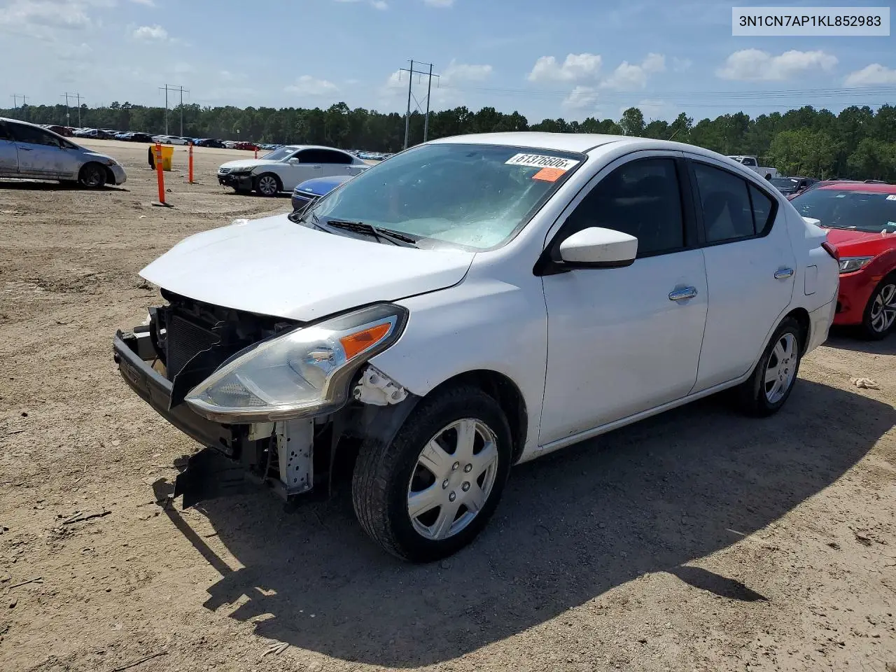 2019 Nissan Versa Sv VIN: 3N1CN7AP1KL852983 Lot: 61376606