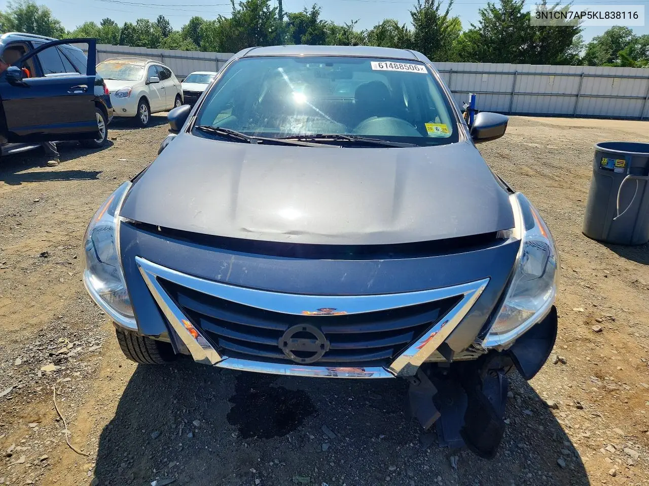 2019 Nissan Versa Sv VIN: 3N1CN7AP5KL838116 Lot: 61488506
