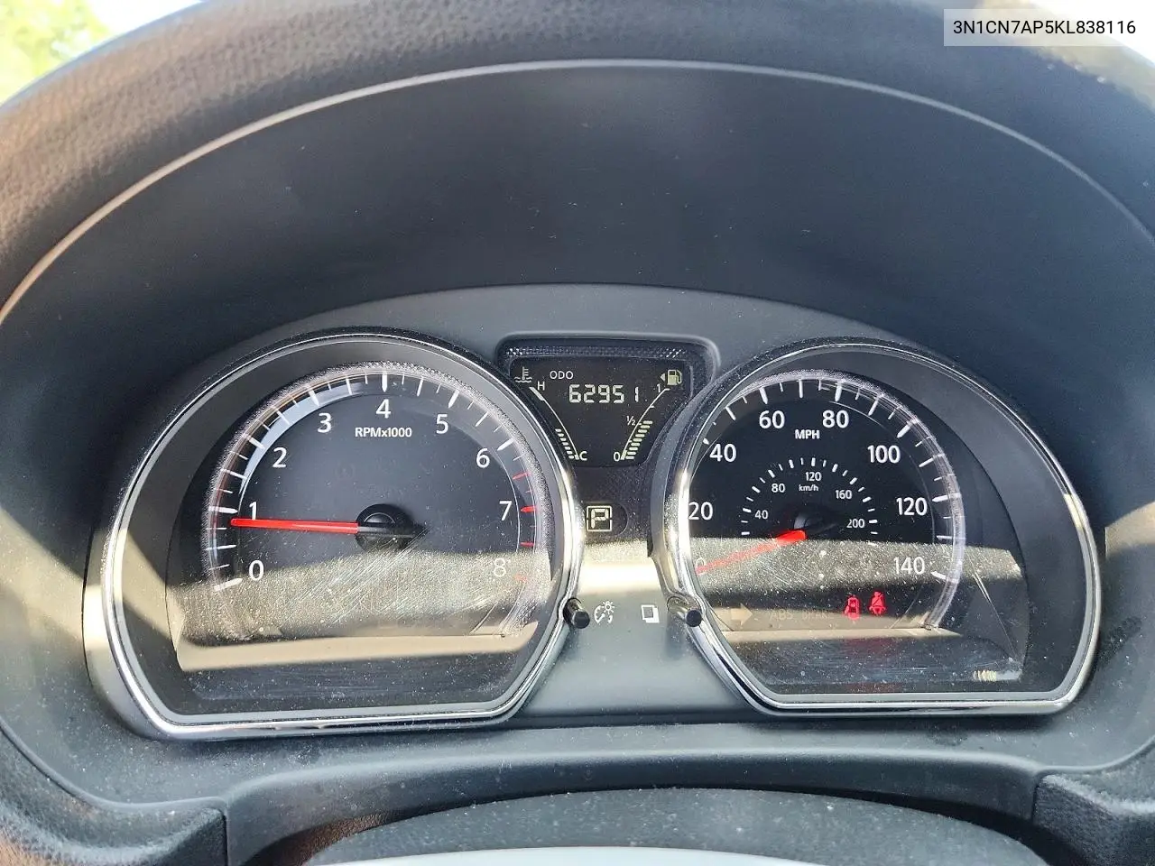 2019 Nissan Versa Sv VIN: 3N1CN7AP5KL838116 Lot: 61488506
