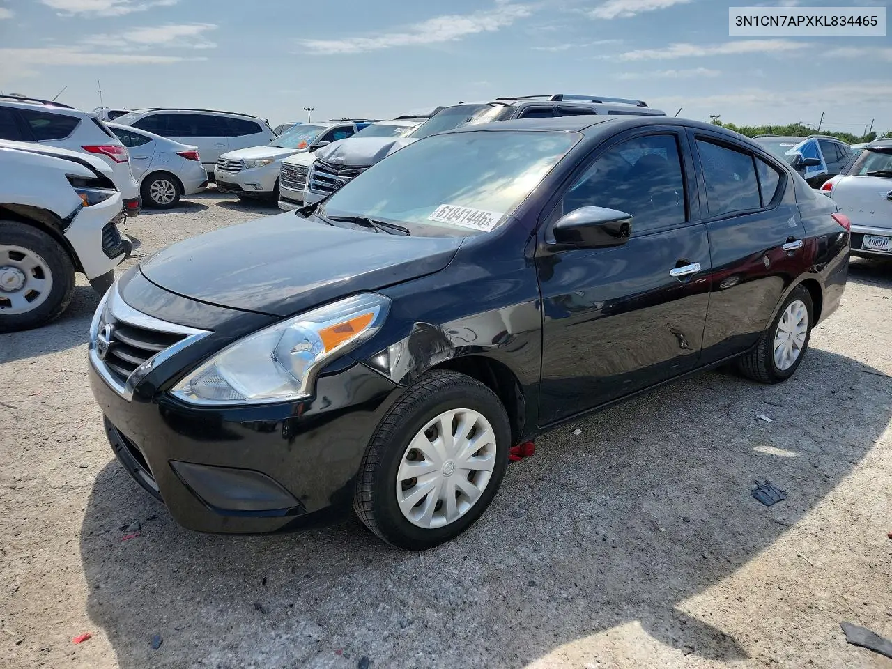2019 Nissan Versa Sv VIN: 3N1CN7APXKL834465 Lot: 61841446
