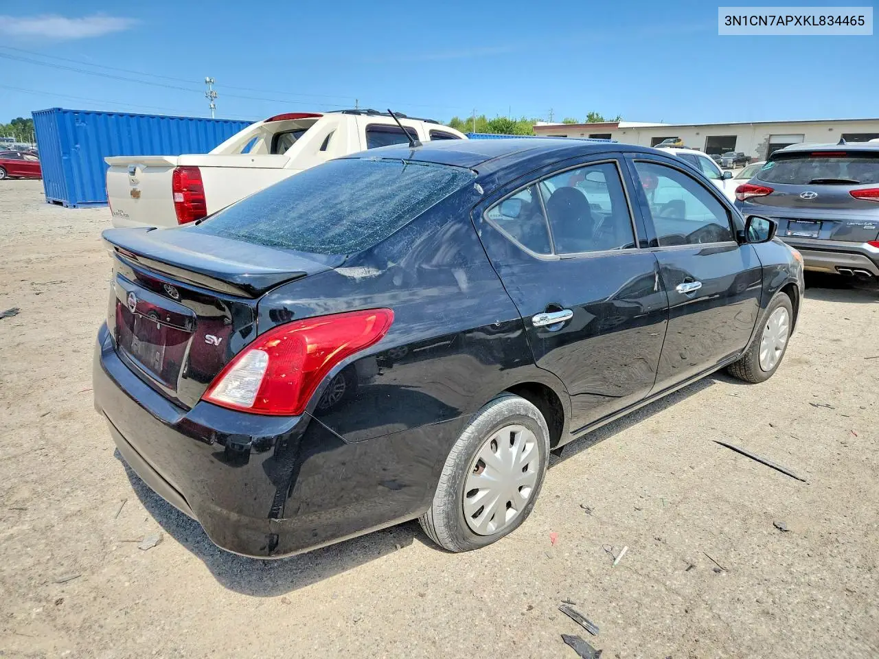 2019 Nissan Versa Sv VIN: 3N1CN7APXKL834465 Lot: 61841446