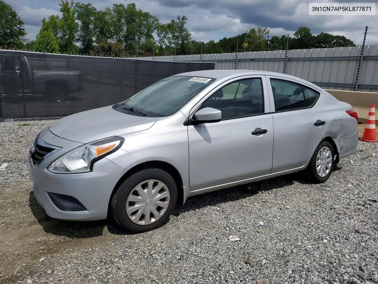 2019 Nissan Versa S VIN: 3N1CN7AP5KL877871 Lot: 62081356
