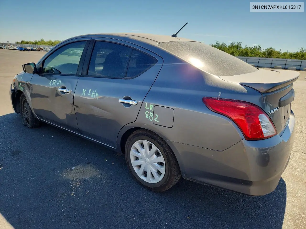 2019 Nissan Versa Sv VIN: 3N1CN7APXKL815317 Lot: 62102146