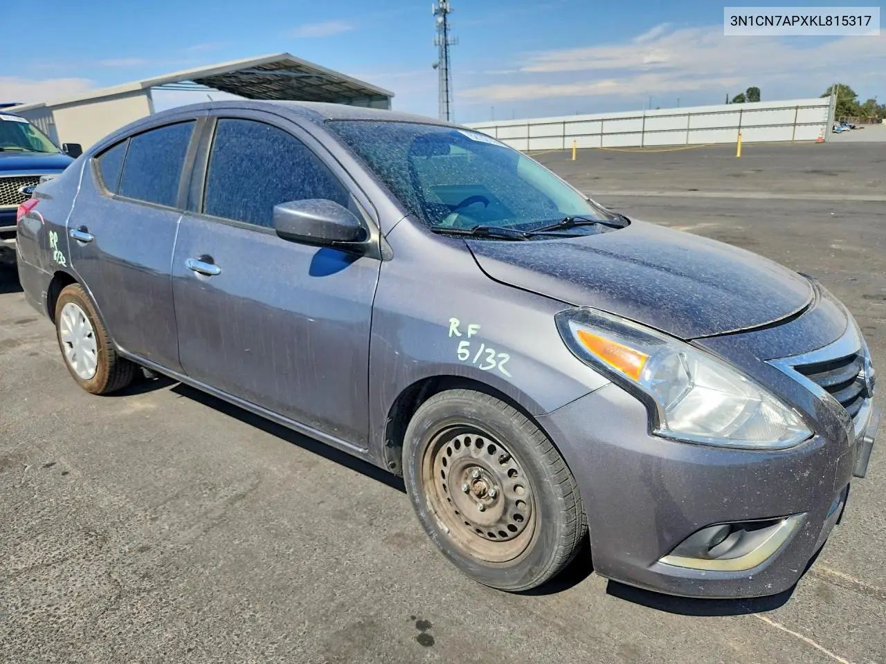 2019 Nissan Versa Sv VIN: 3N1CN7APXKL815317 Lot: 62102146