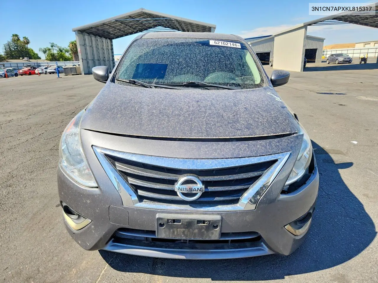 2019 Nissan Versa Sv VIN: 3N1CN7APXKL815317 Lot: 62102146