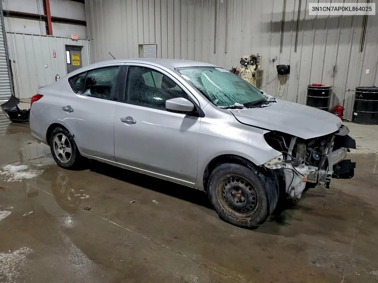 3N1CN7AP0KL864025 2019 Nissan Versa S