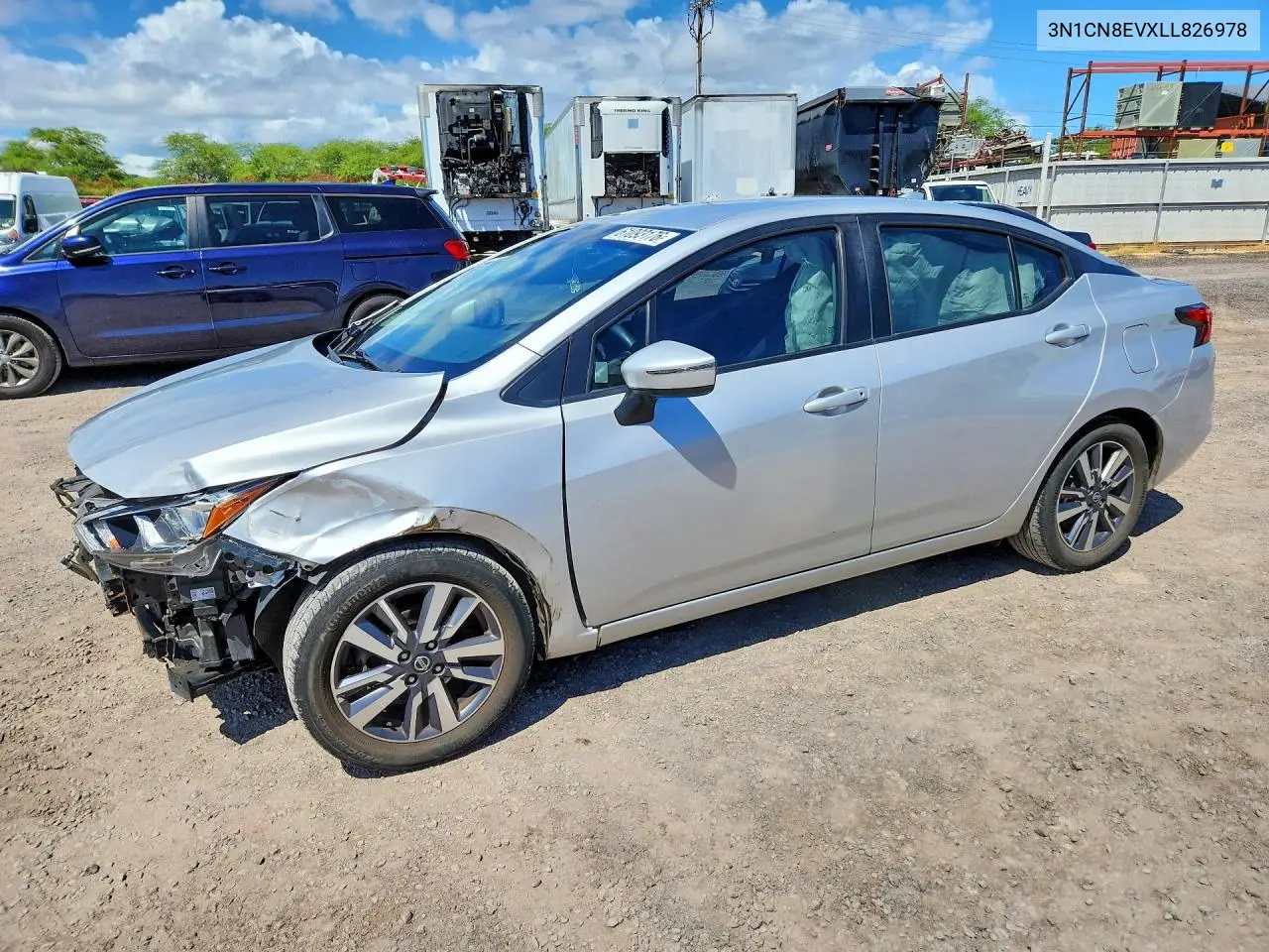 2020 Nissan Versa Sv VIN: 3N1CN8EVXLL826978 Lot: 61093176