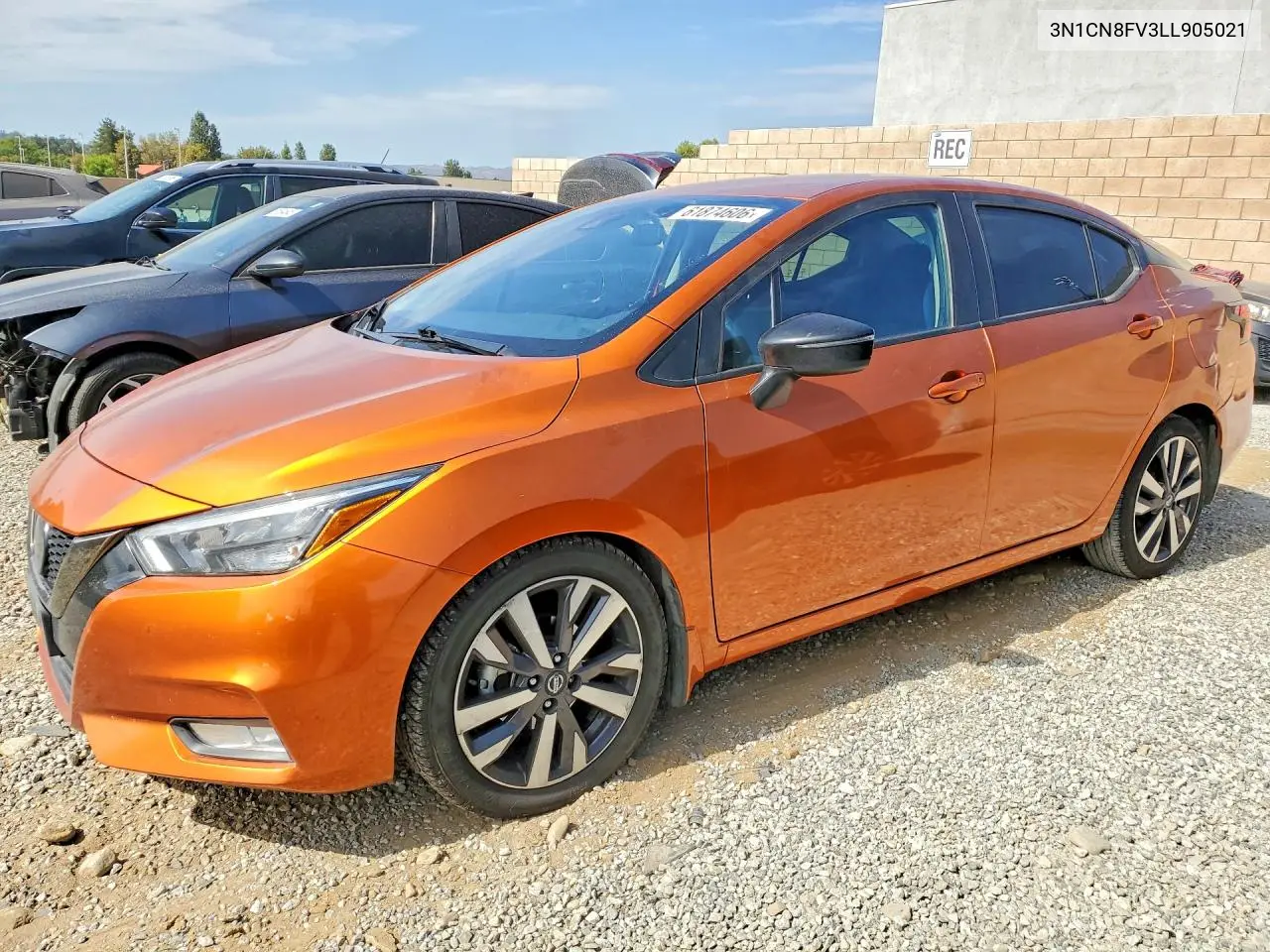 2020 Nissan Versa Sr VIN: 3N1CN8FV3LL905021 Lot: 61874606