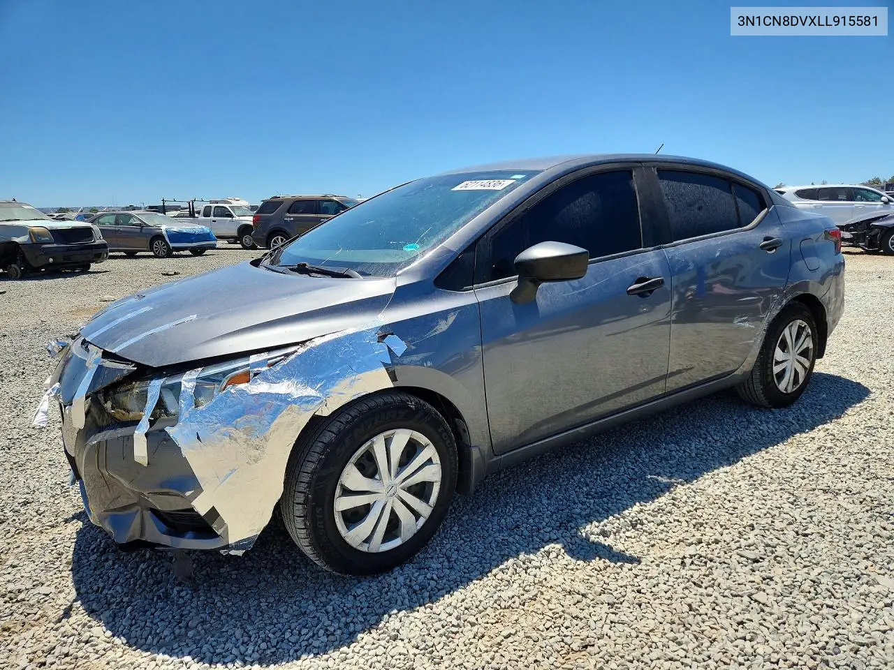 2020 Nissan Versa S VIN: 3N1CN8DVXLL915581 Lot: 62114836