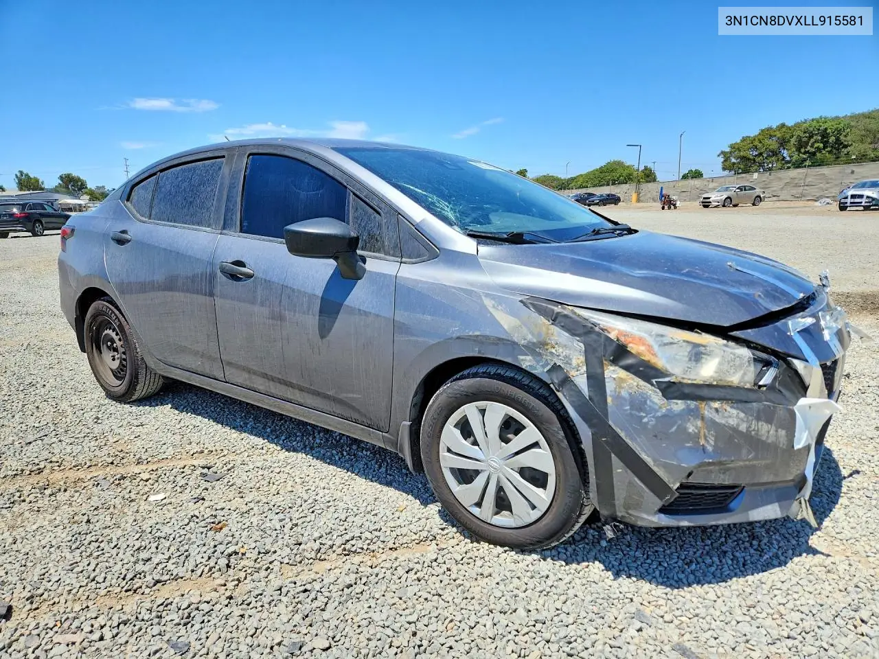 2020 Nissan Versa S VIN: 3N1CN8DVXLL915581 Lot: 62114836