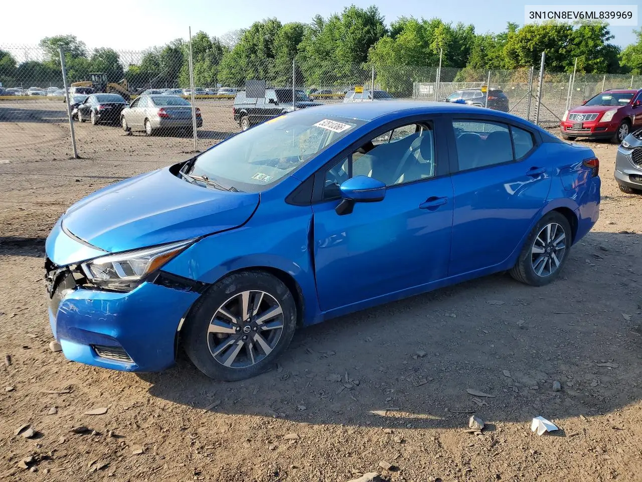 2021 Nissan Versa Sv VIN: 3N1CN8EV6ML839969 Lot: 52810366