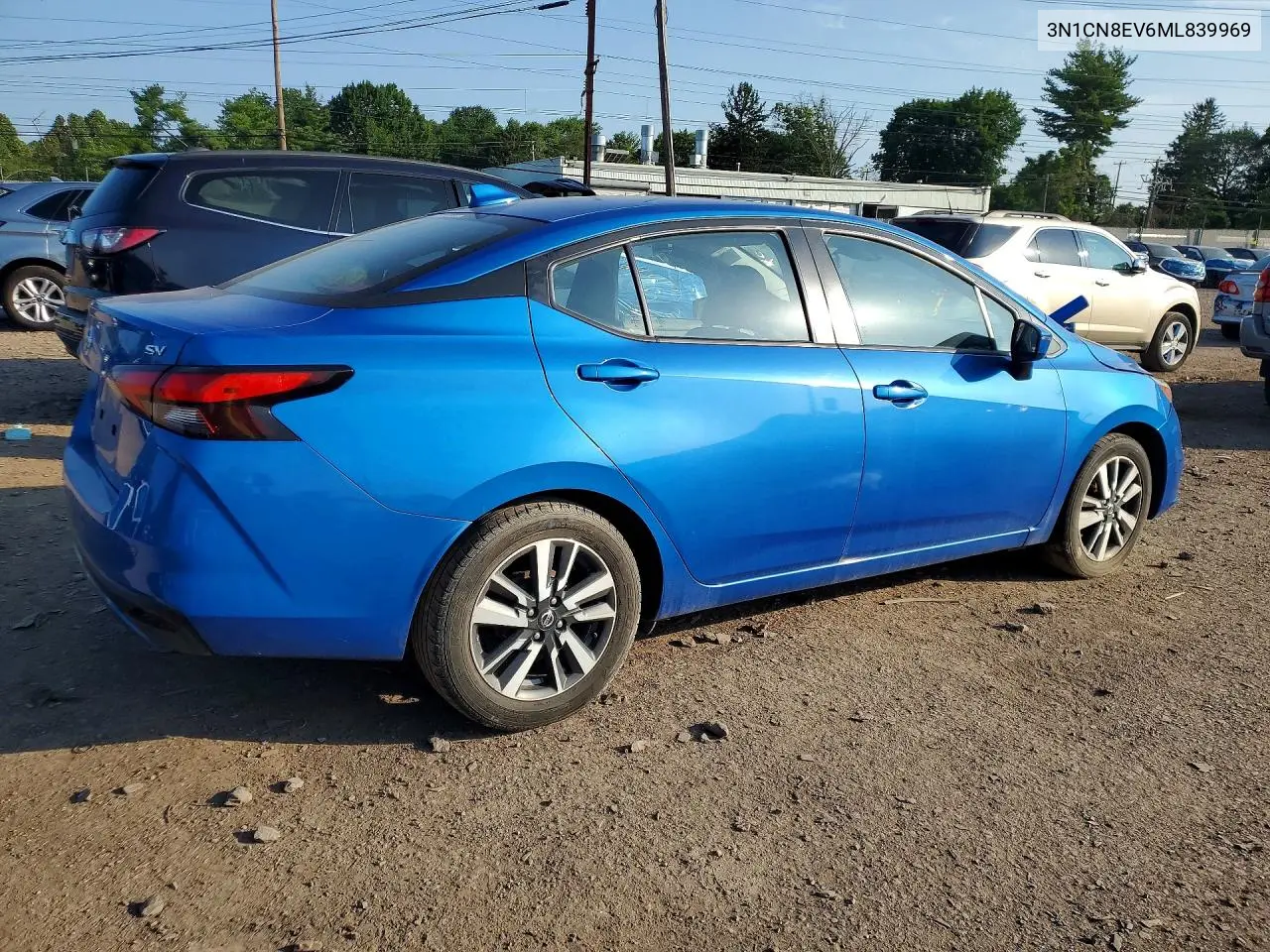2021 Nissan Versa Sv VIN: 3N1CN8EV6ML839969 Lot: 52810366