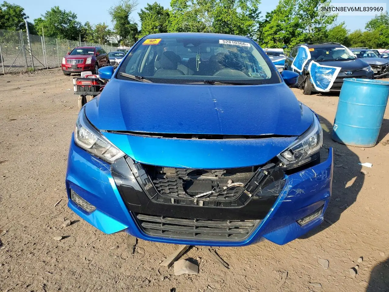 2021 Nissan Versa Sv VIN: 3N1CN8EV6ML839969 Lot: 52810366