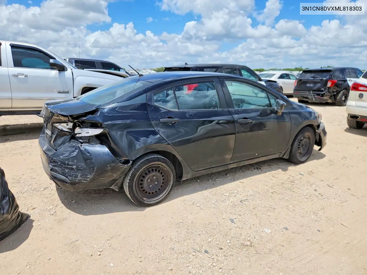 2021 Nissan Versa S VIN: 3N1CN8DVXML818303 Lot: 55042736