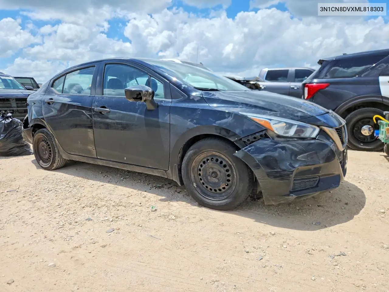2021 Nissan Versa S VIN: 3N1CN8DVXML818303 Lot: 55042736