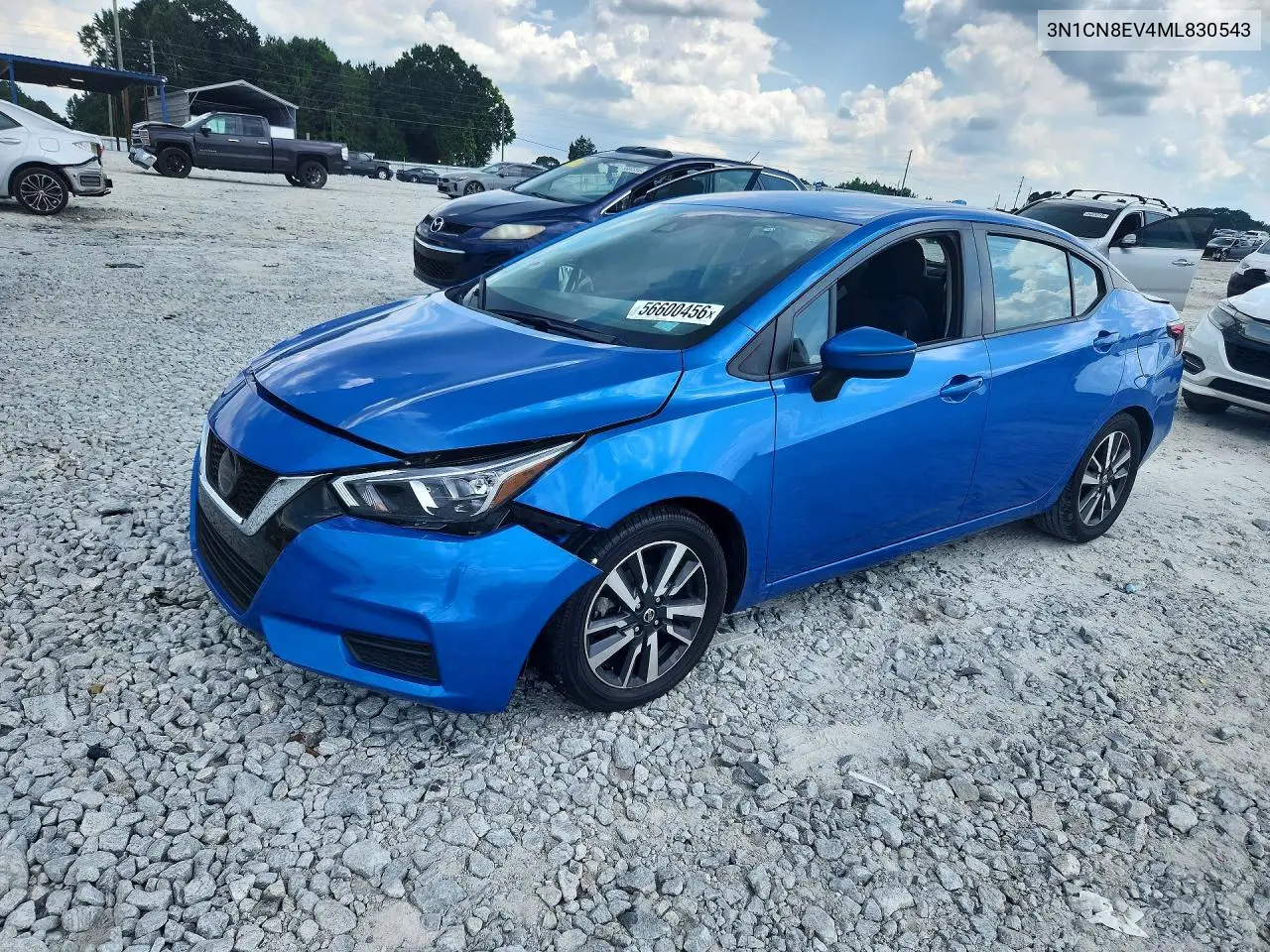 2021 Nissan Versa Sv VIN: 3N1CN8EV4ML830543 Lot: 56600456