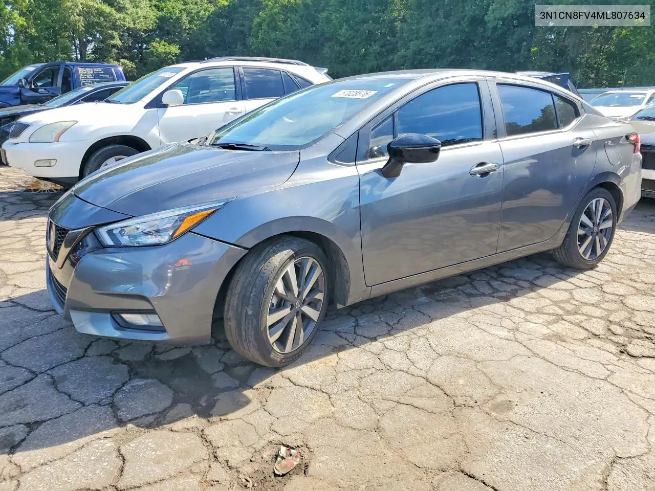 2021 Nissan Versa Sr VIN: 3N1CN8FV4ML807634 Lot: 57028876