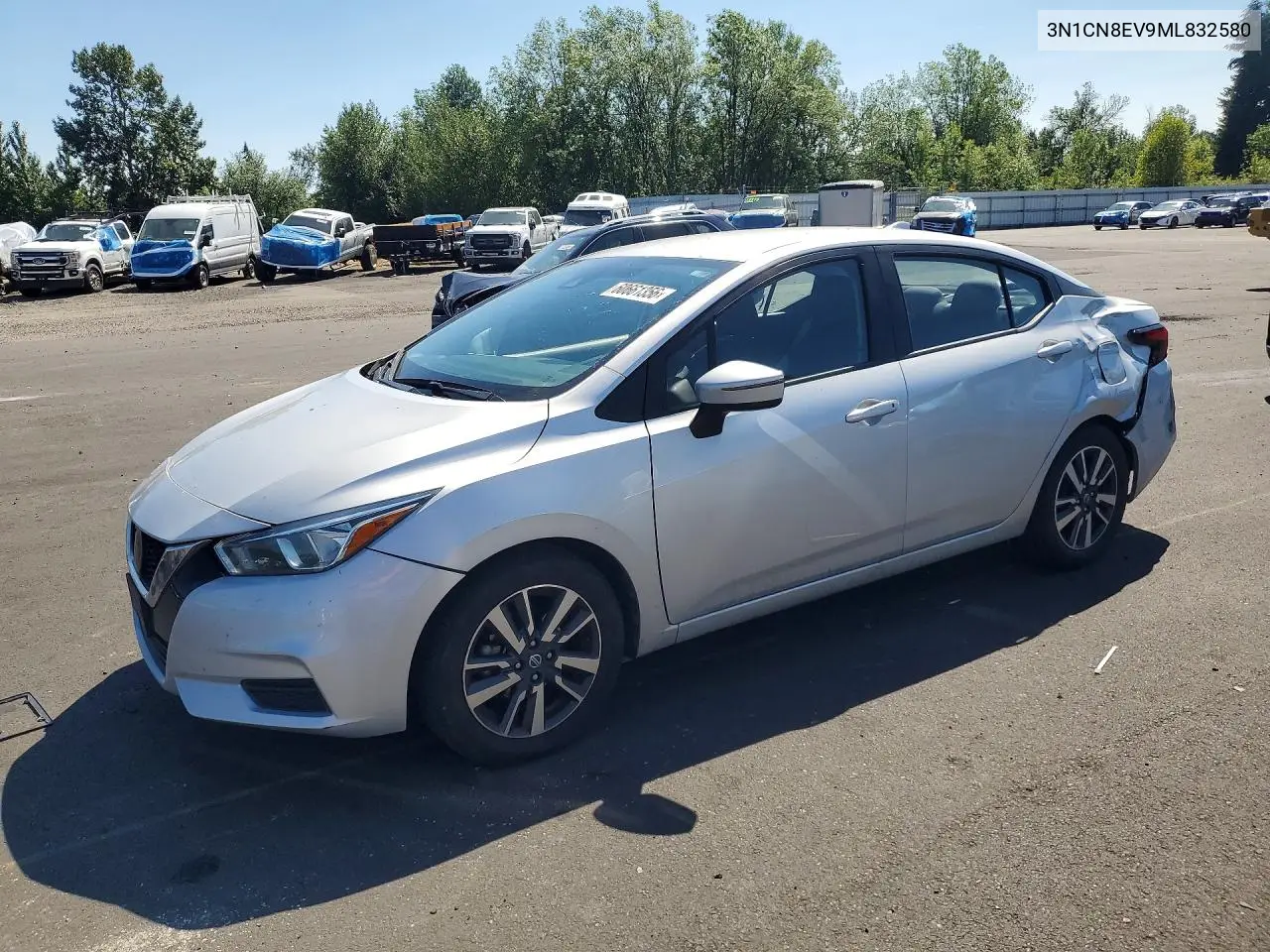 2021 Nissan Versa Sv VIN: 3N1CN8EV9ML832580 Lot: 60661356