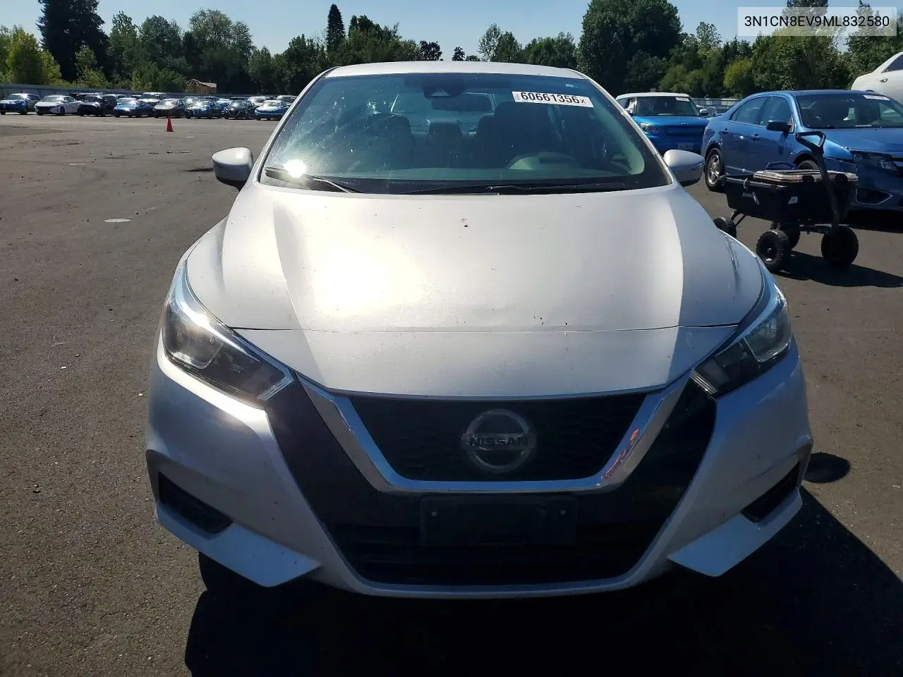 2021 Nissan Versa Sv VIN: 3N1CN8EV9ML832580 Lot: 60661356