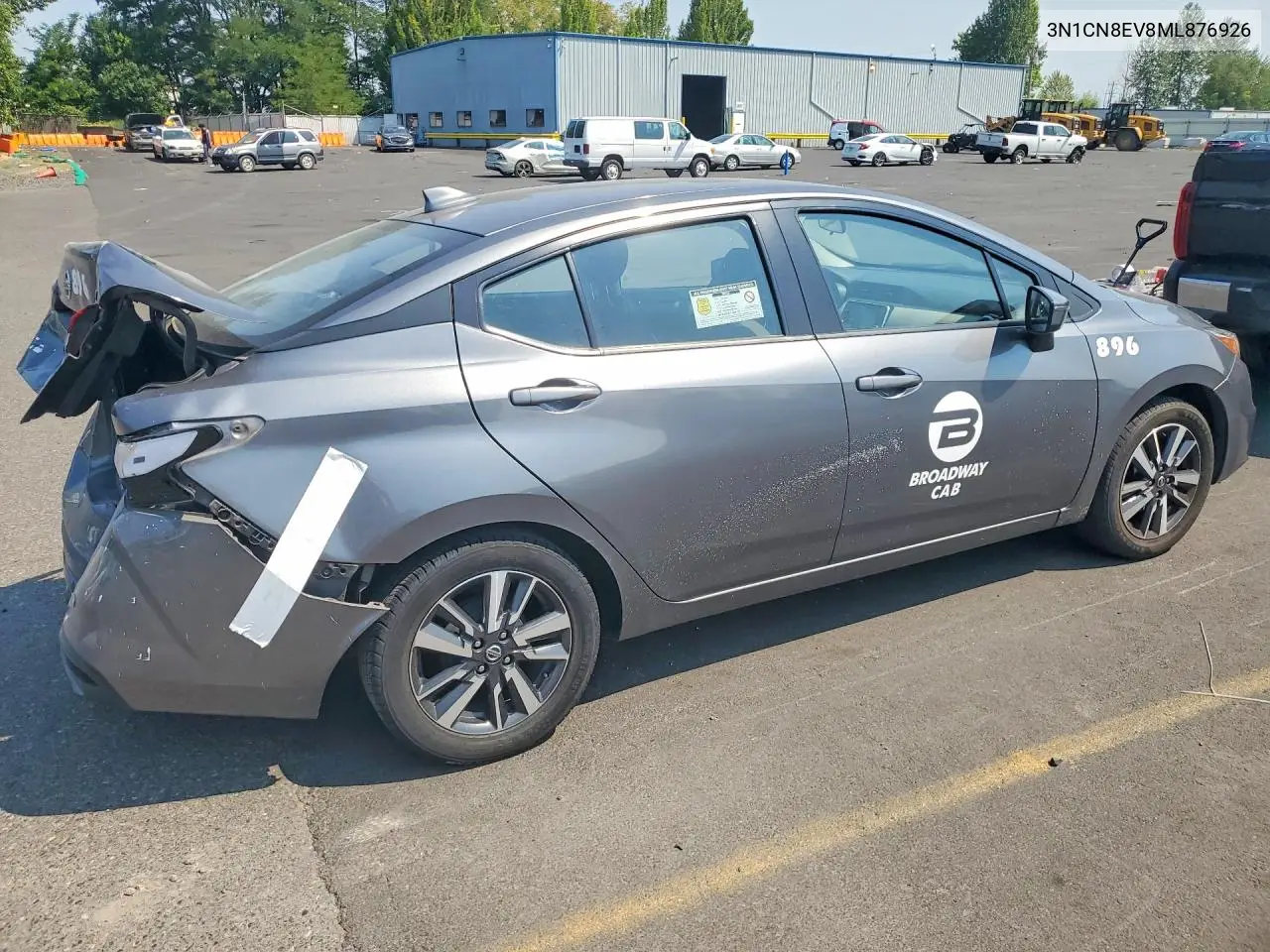 2021 Nissan Versa Sv VIN: 3N1CN8EV8ML876926 Lot: 61755846