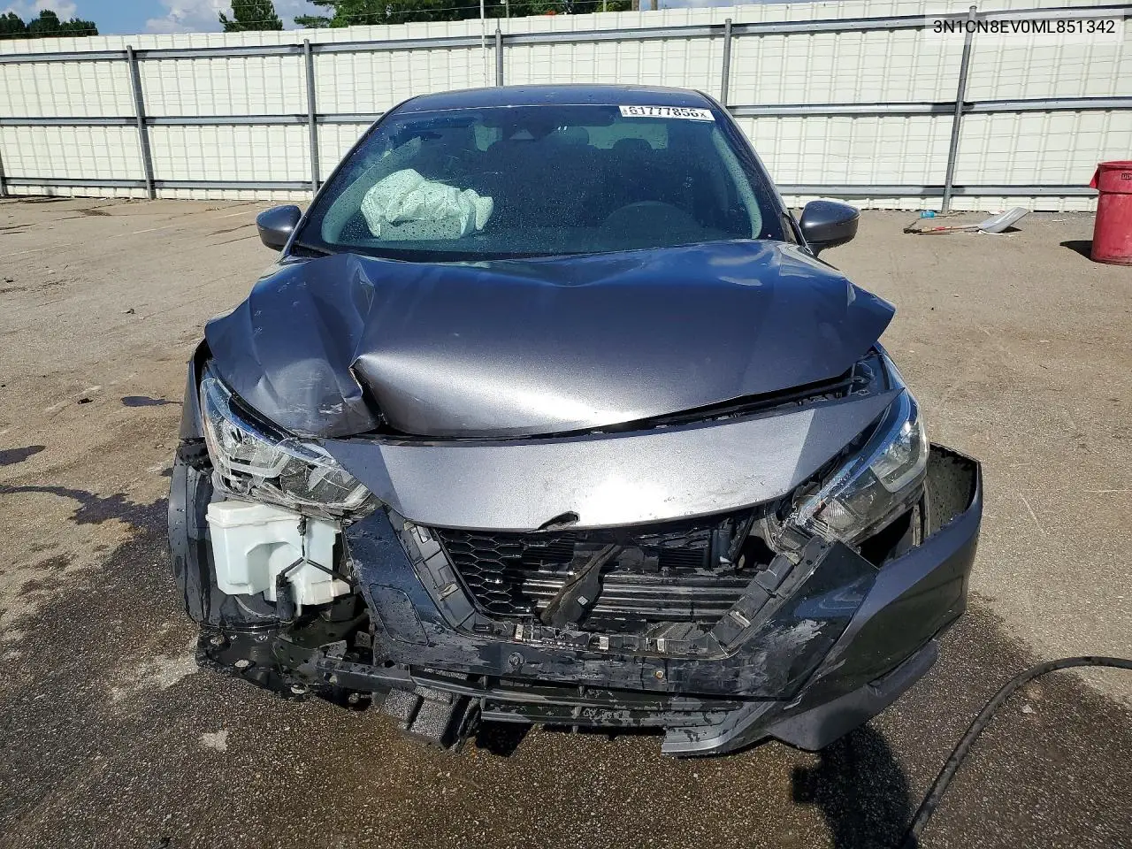 2021 Nissan Versa Sv VIN: 3N1CN8EV0ML851342 Lot: 61777856