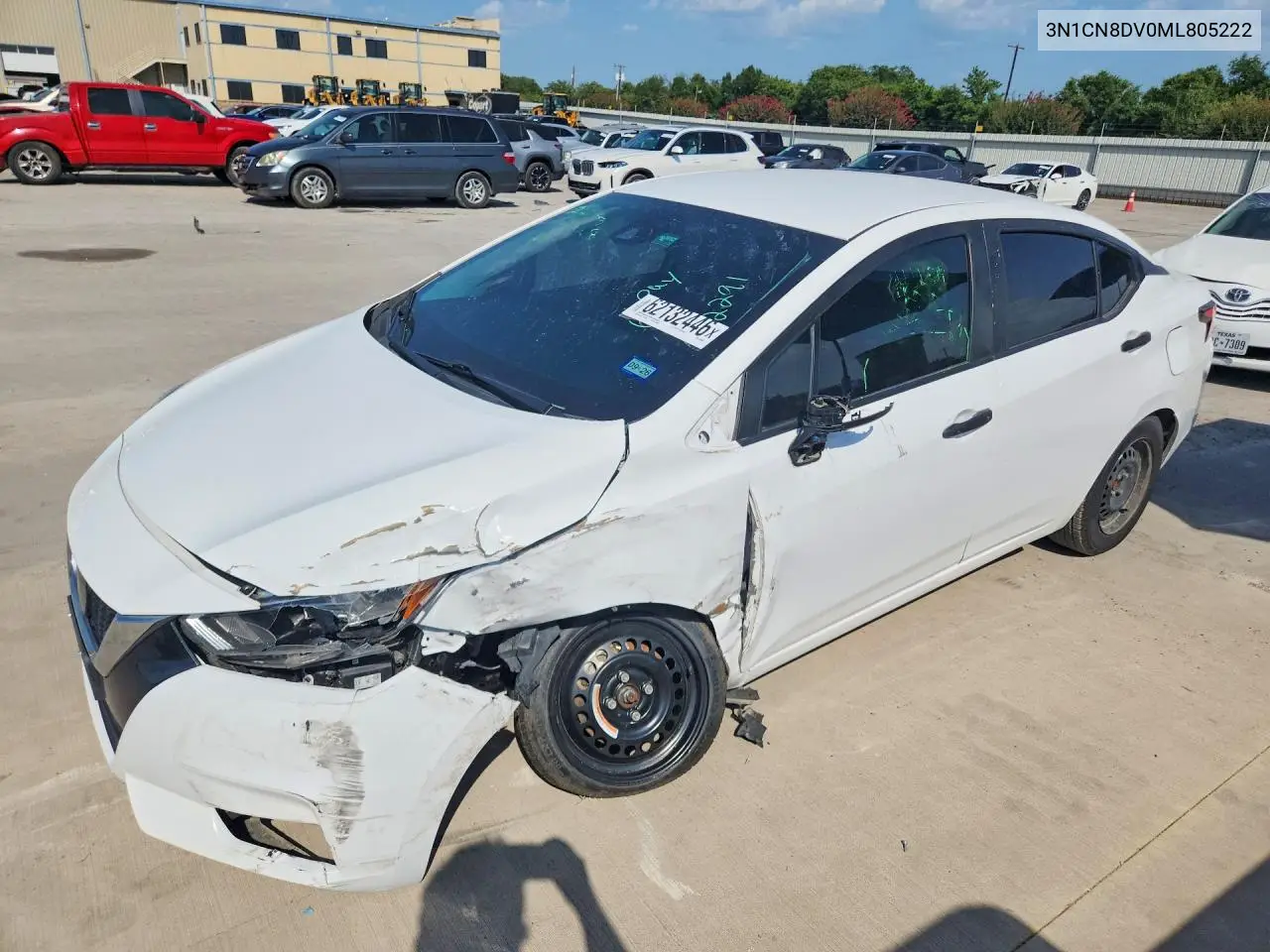 2021 Nissan Versa S VIN: 3N1CN8DV0ML805222 Lot: 62132446
