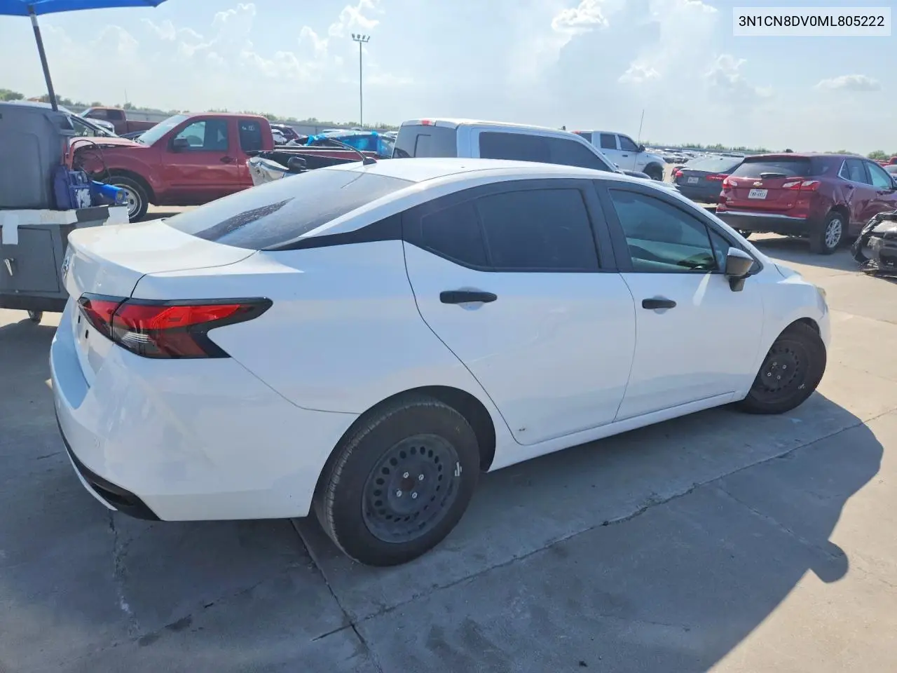 2021 Nissan Versa S VIN: 3N1CN8DV0ML805222 Lot: 62132446