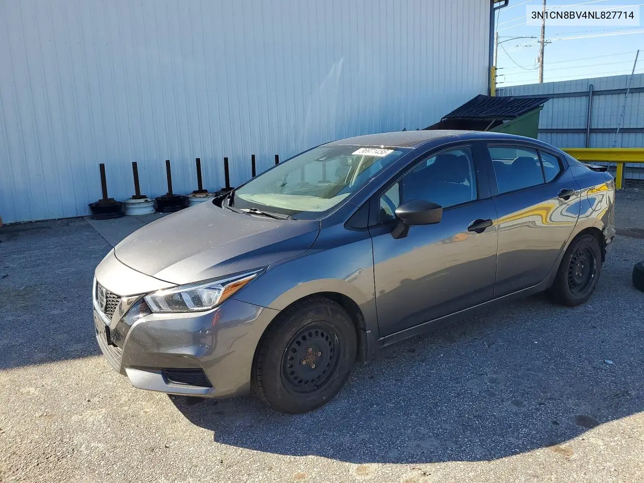 2022 Nissan Versa S VIN: 3N1CN8BV4NL827714 Lot: 56971456