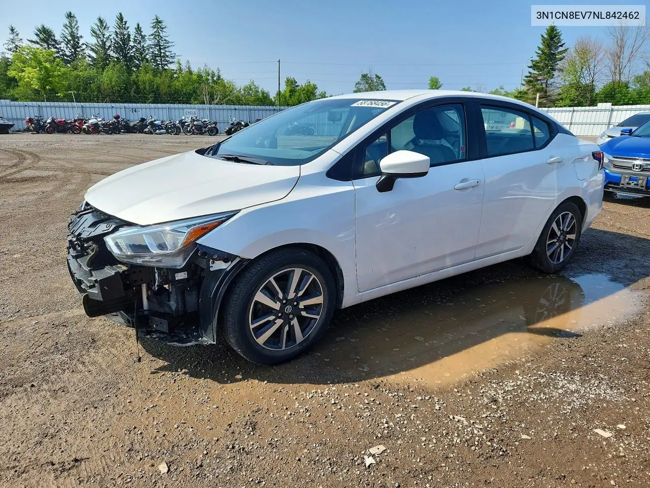 2022 Nissan Versa Sv VIN: 3N1CN8EV7NL842462 Lot: 58768456