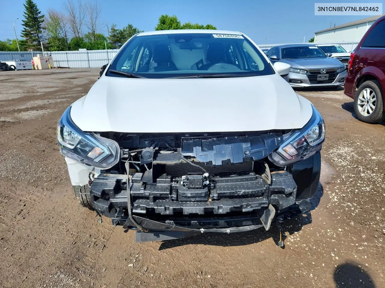 2022 Nissan Versa Sv VIN: 3N1CN8EV7NL842462 Lot: 58768456